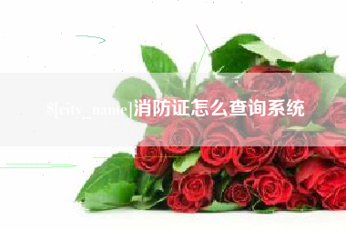 馆陶消防证怎么查询系统
