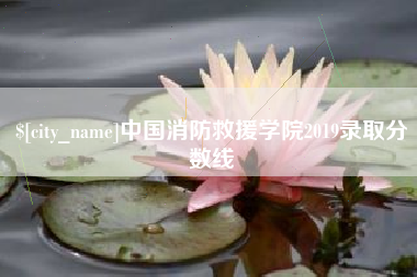馆陶中国消防救援学院2019录取分数线