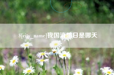 馆陶我国消防日是哪天