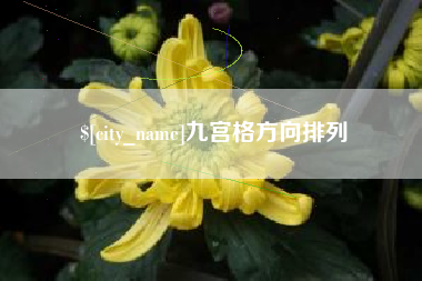 馆陶九宫格方向排列