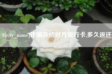 馆陶诈骗冻结对方银行卡,多久返还