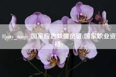 馆陶国家应急救援员证(国家职业资格)
