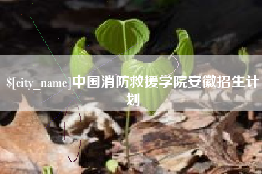 馆陶中国消防救援学院安徽招生计划