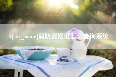 馆陶消防资格证怎么查询系统