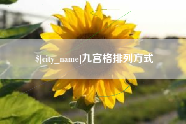 馆陶九宫格排列方式