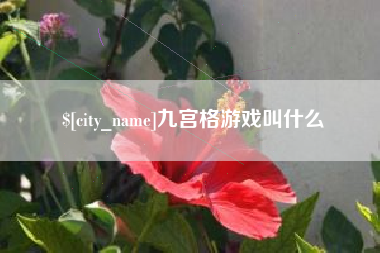 馆陶九宫格游戏叫什么