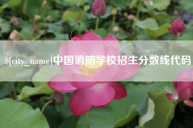 馆陶中国消防学校招生分数线代码