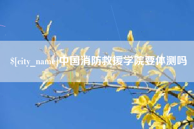 馆陶中国消防救援学院要体测吗