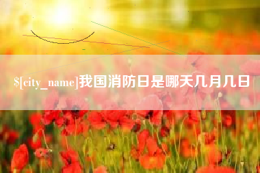 馆陶我国消防日是哪天几月几日