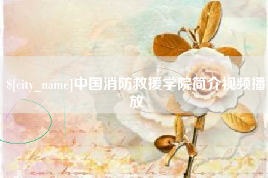 馆陶中国消防救援学院简介视频播放