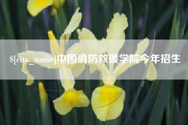 馆陶中国消防救援学院今年招生