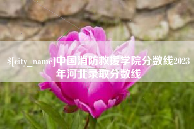 馆陶中国消防救援学院分数线2023年河北录取分数线