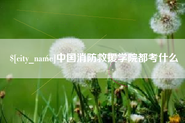 馆陶中国消防救援学院都考什么