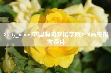 馆陶中国消防救援学院2020高考报考条件