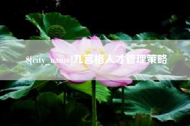 馆陶九宫格人才管理策略