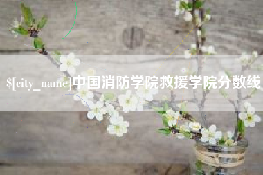 馆陶中国消防学院救援学院分数线